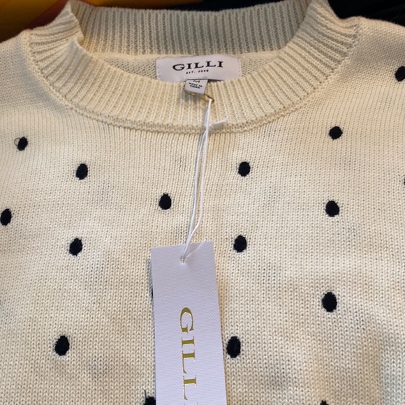 Gilli short-sleeved polka dot sweater. NWT. - Picture 1 of 4